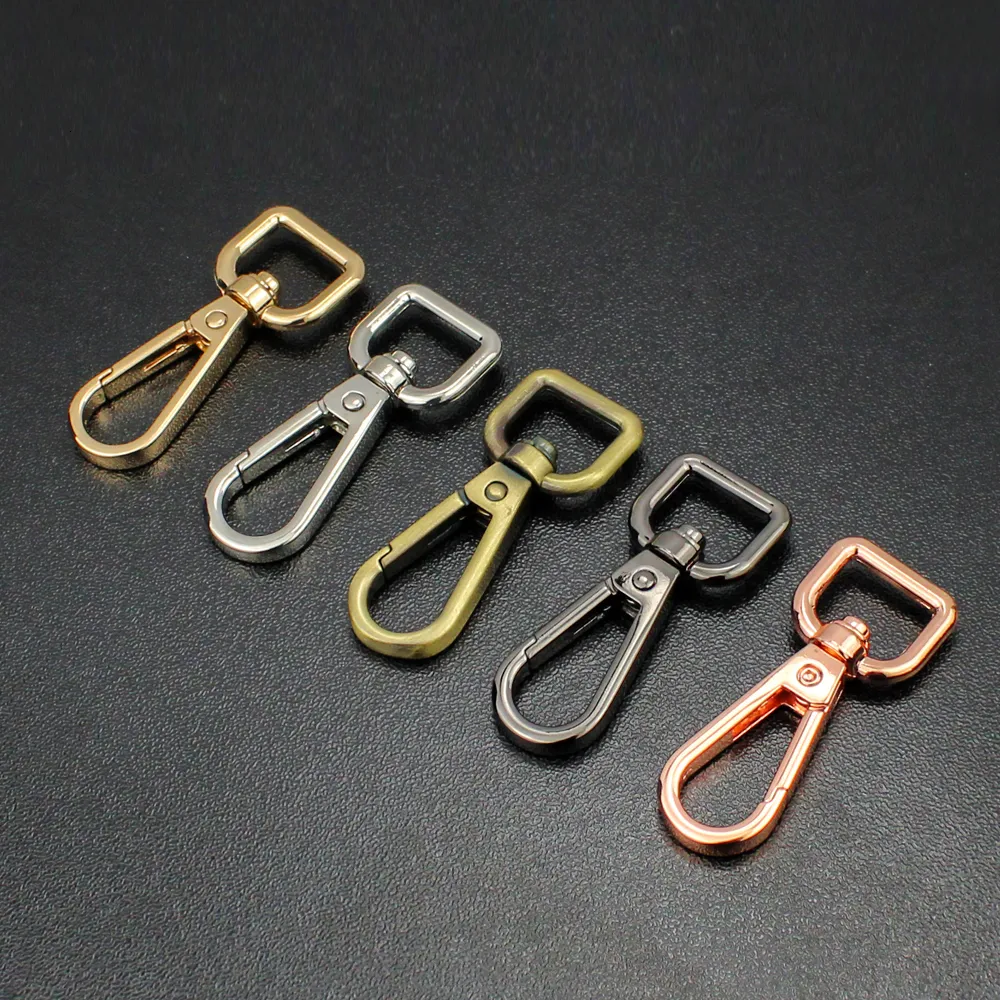 Bag Parts Accessories 50Pcs Metal Swivel Leather Bag Handbag Purse Shoulder Strap Belt Clip Trigger Buckle Keychain Key Ring Dog Chain Collar Clasp 230810