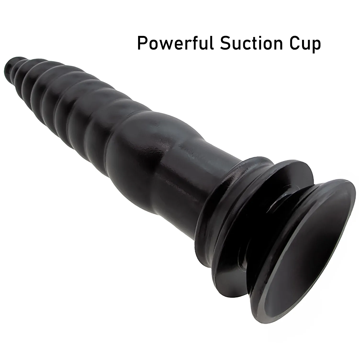 Giocattoli Dildo oversize stimolano l'ano Big Butt Plug Dilatatore anale lungo e morbido con ventosa_voghion.com