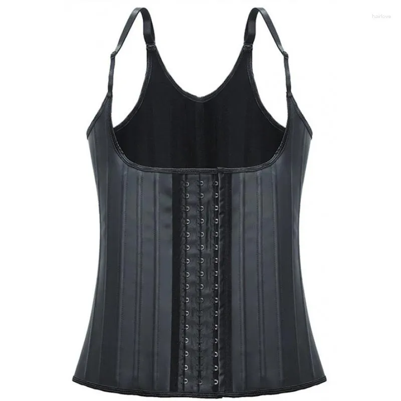 Women's Shapers Sexy Tight Sports Corset Latex Steel Rib Rubber Breasted Vest Belly Contracting