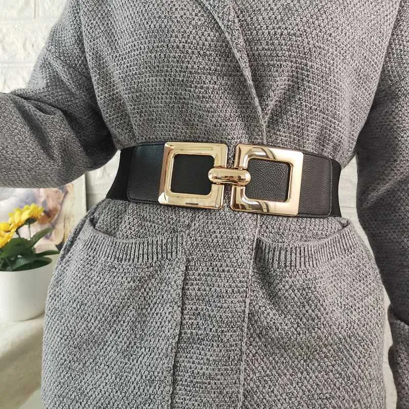Belts Women Wide Belt For Dress Lady Elastic Cummerbunds Coat