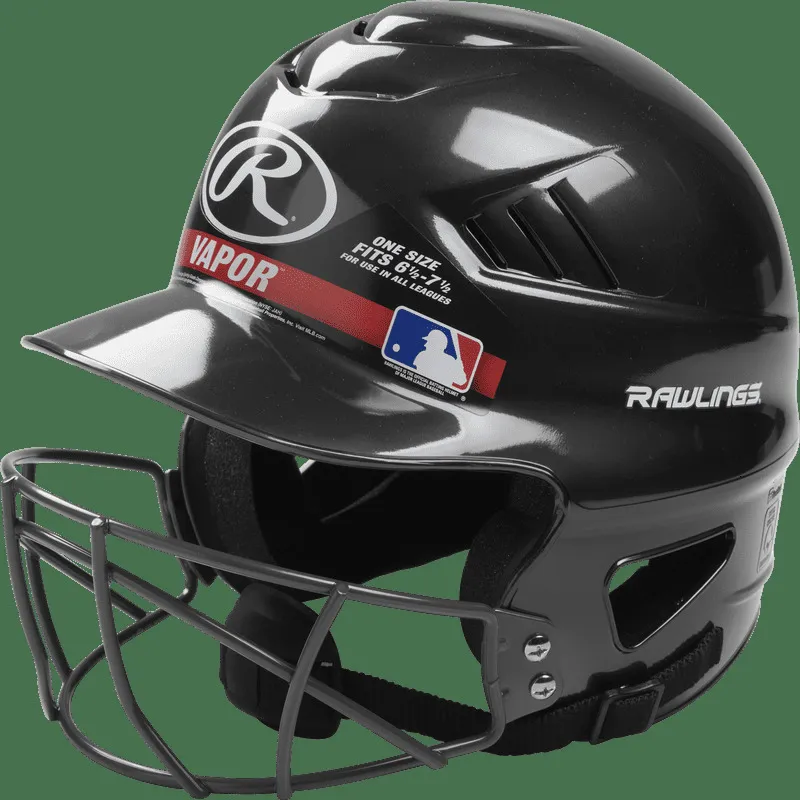 s Coolflo Molded Youth Batting Helmet With Face Guard Black 230811