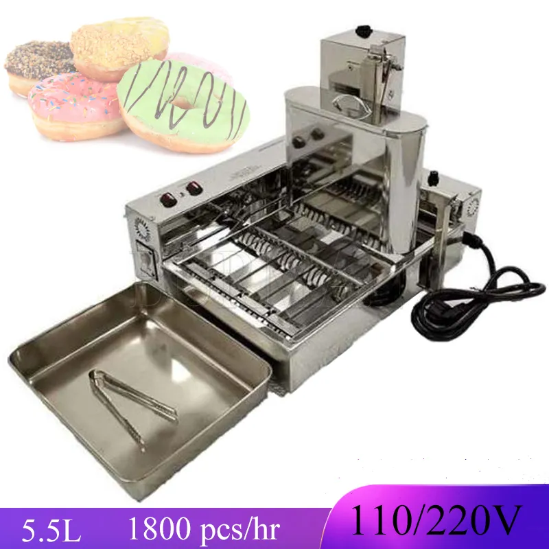 2000W elektrische verwarming 4 rij automatische donutvervaardigingsmachine 110V 220V