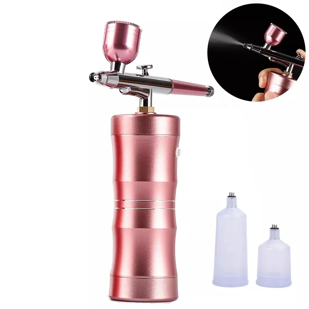 Inne produkty kosmetyczne Zestaw sprężarki Airbrush Airbrush Zestaw 25psi ręczny Aerografo Para Reposter fryzjer make na paznokcie tatuaż ciasto Makeup 230811