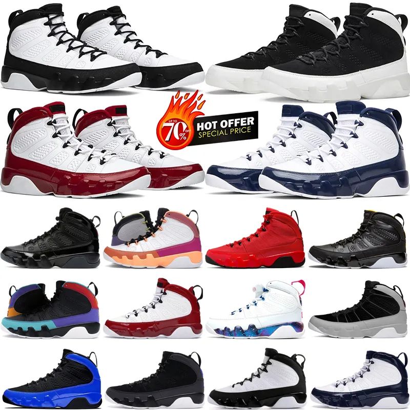 9 Fire Red Basketballschuhe Herren 9s Particle Grey Chile Red Pearl Racer University Blue Bred Patent Anthracite Herren Trainer Sport Sneakers