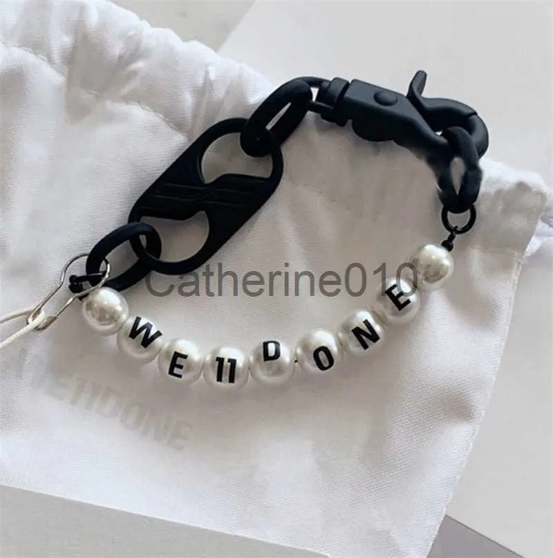Pendanthalsband We11Done 21Aw Autumn/Winter New Welldone Letter Pearl Accessories Series Armband Halsband J230811