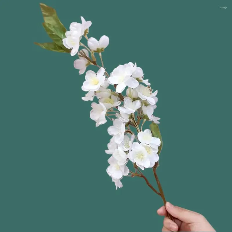 Decorative Flowers High Quality Artificial Flower Peach Blossom Branch Fake Cherry Spring Plum Home Indoor Outdoor Office Garden Decoration