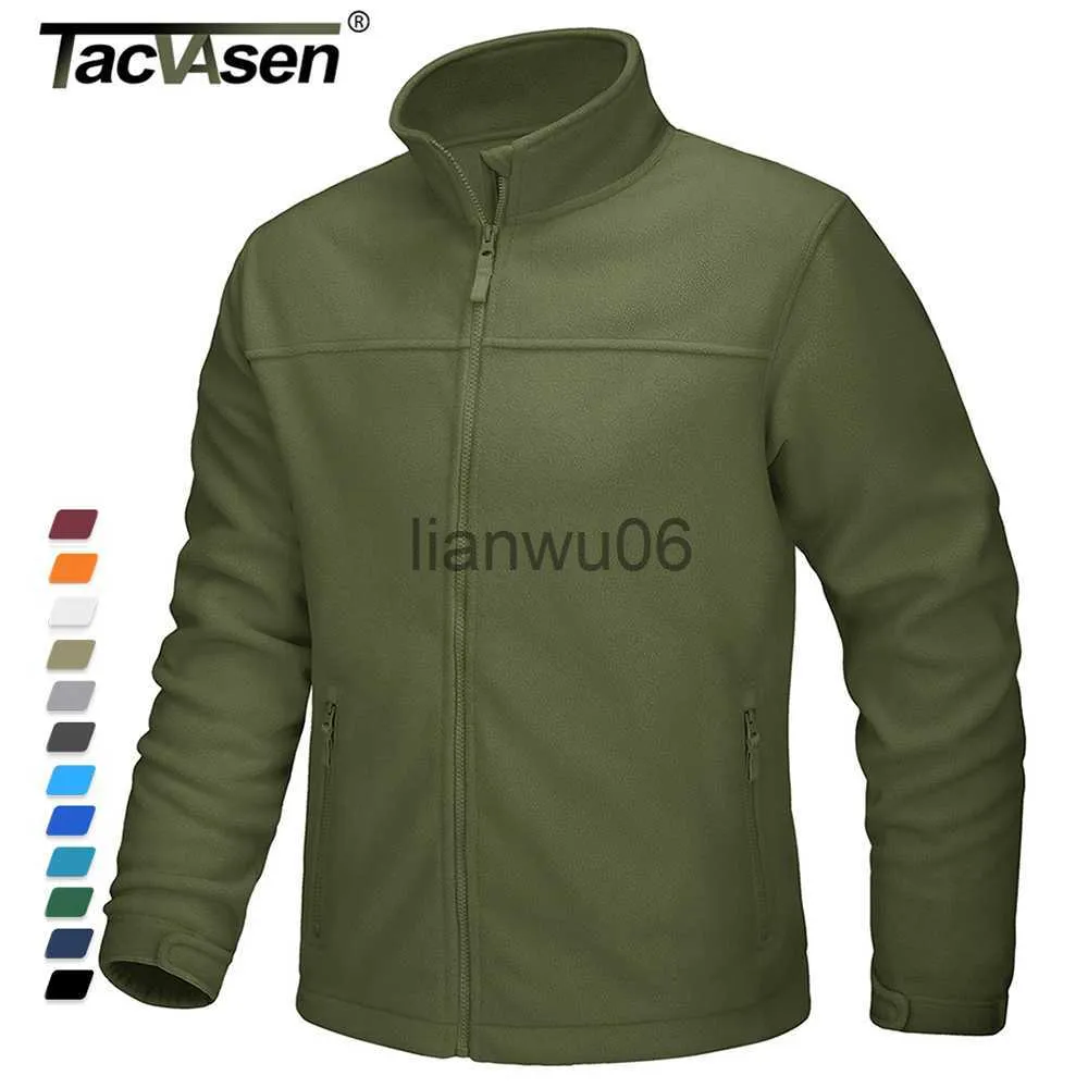 Men's Jackets TACVASEN Winter Windproof Fleece Jackets Full Zip Mens Military Tactical Army Jacket MultiPockets Work Coats Hiking Windbreaker J230811