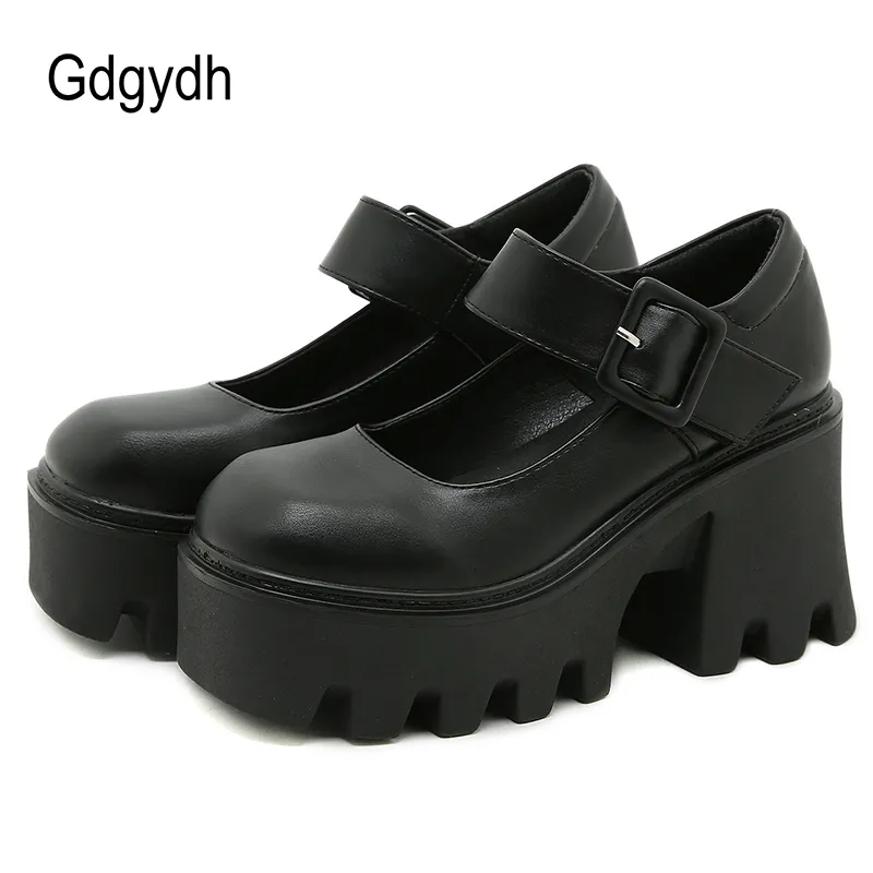 Dress Shoes Gdgydh High Quality Rubber Sole Japanese Style Platform Lolita Shoes Women Patent Leather Vintage Soft Sister Girls Shoes School 230810