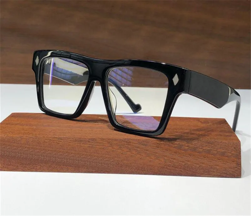新しいファッションデザインスクエア光学メガネ8218クラシックな特大のアセテートフレームボックス付きシンプルで寛大なスタイルは処方レンズを行うことができます最高品質