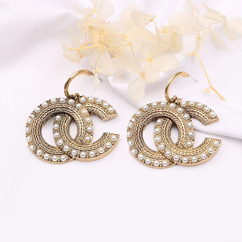 Luxury Earring Brand Classic Dangle Earrings Designer For Woman Pearl