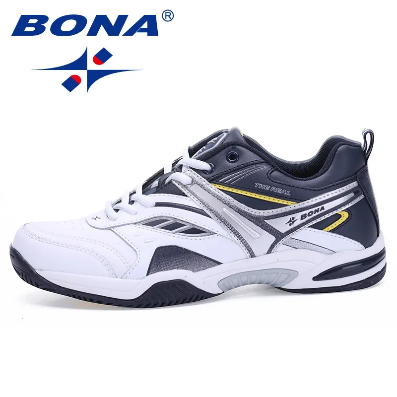 Klädskor bona klassiker stil män tennisskor snörning män sportskor toppkvalitet bekväma manliga sneakers skor snabbt 230810