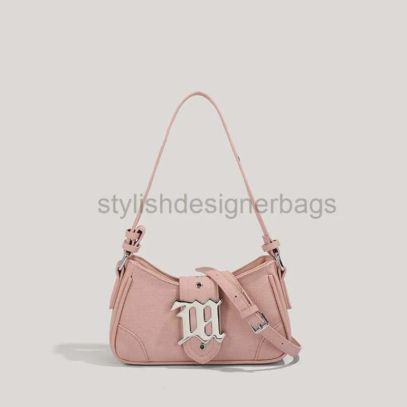 Сумки на плечах 2023 Новая высококачественная холст -пакета персонализированная острая девушка сетка красная сумочка сумка для женщин для женщин -stylishdesignerersbags