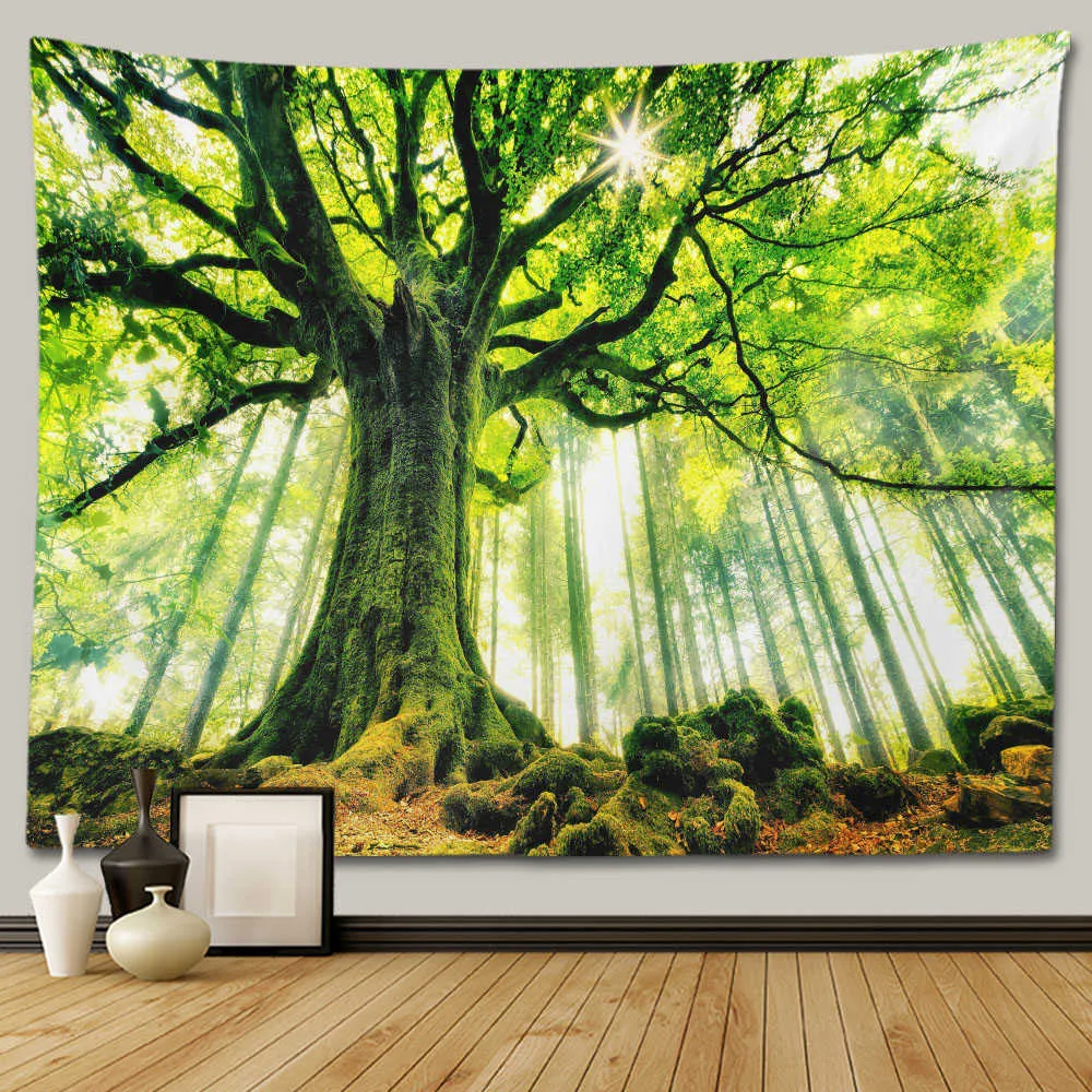 Landscap Tree Forest Forest Wall Tapestry Wall Hanging Room Decor