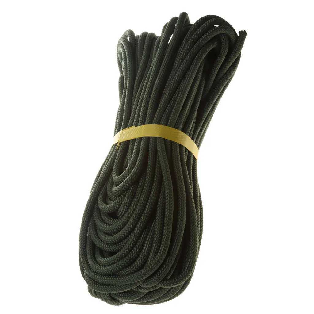  8 mm Climbing Safety Sling Rappelling Rope Auxiliary Cord 40m Army Green