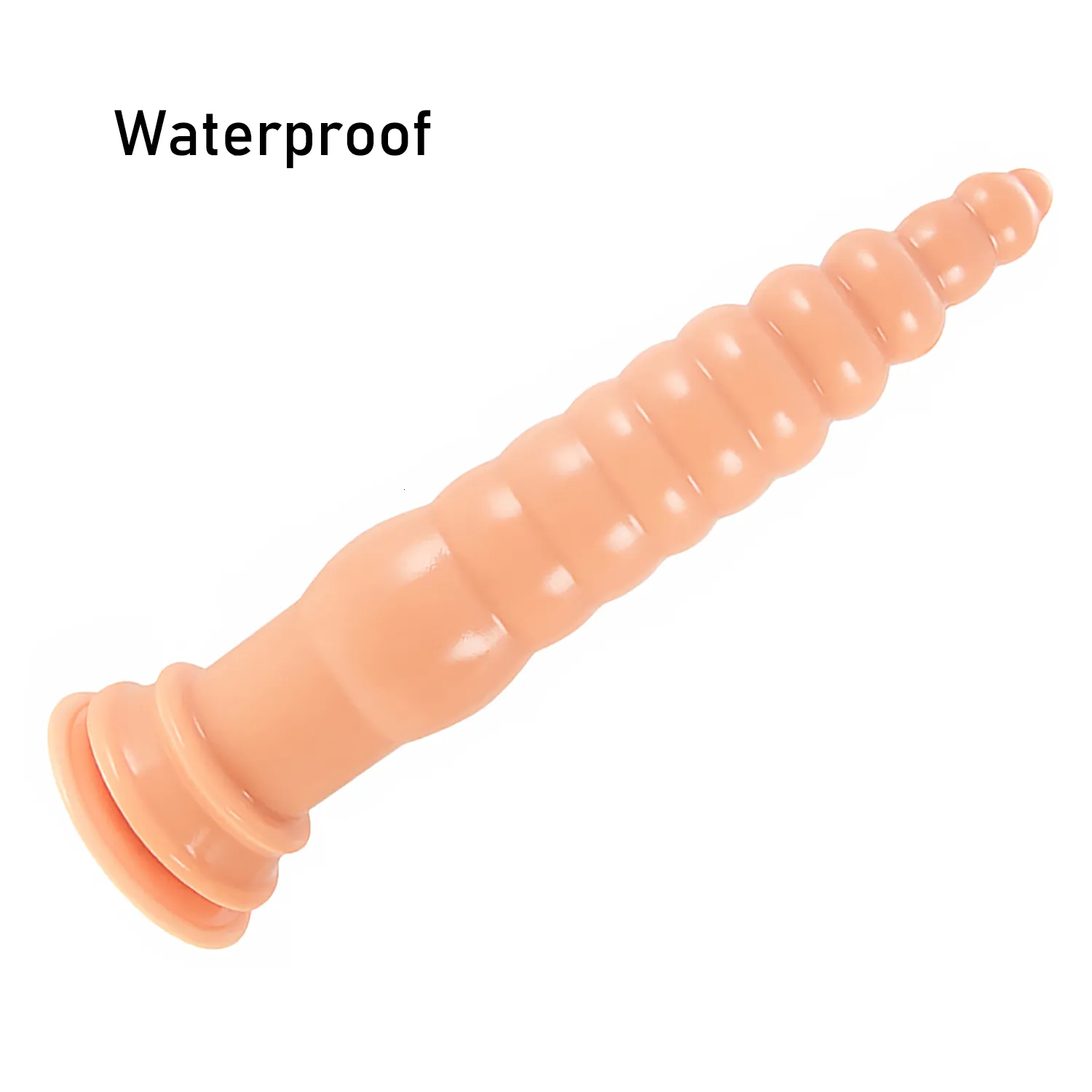 Giocattoli Dildo oversize stimolano l'ano Big Butt Plug Dilatatore anale lungo e morbido con ventosa_voghion.com