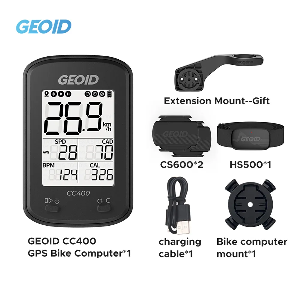 Ordinateurs de vélo Geoid GPS Computer Cycling Ant Bluetooth Bicycle Speedomètre sans fil MTB Cyclocomputer Cycle Cadence Cadence IGP 230811