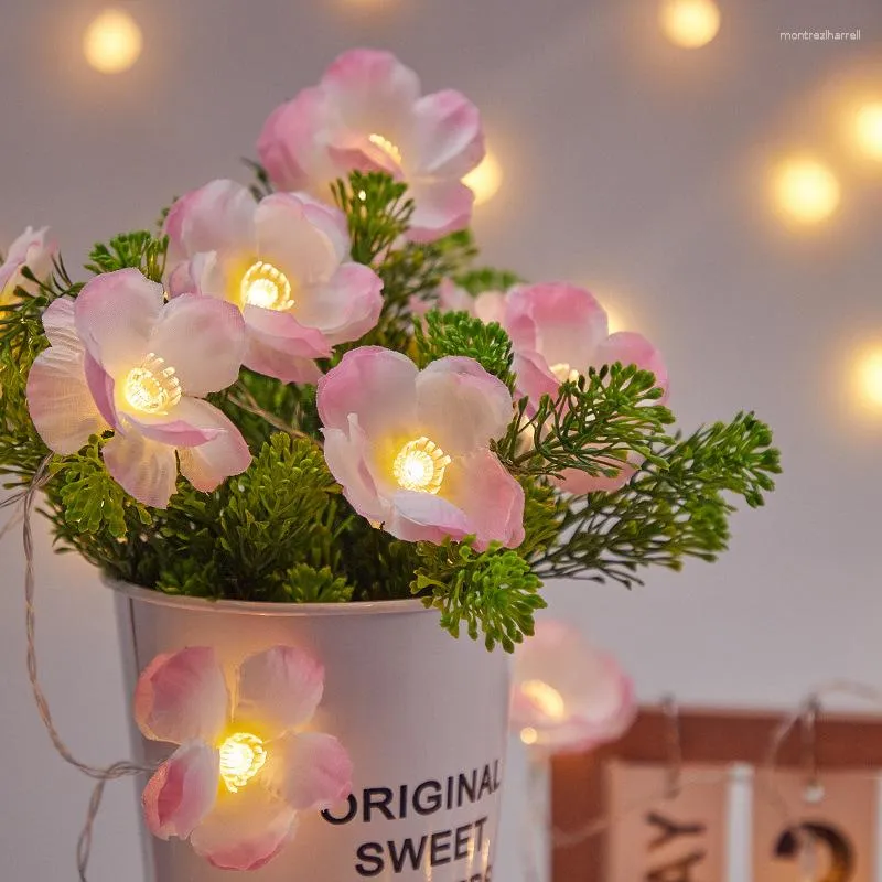 Strings Creative DIY Floral Garland avec LED Light for Wedding Party Decoration Unquie Valentine's Day Gift Vase up up