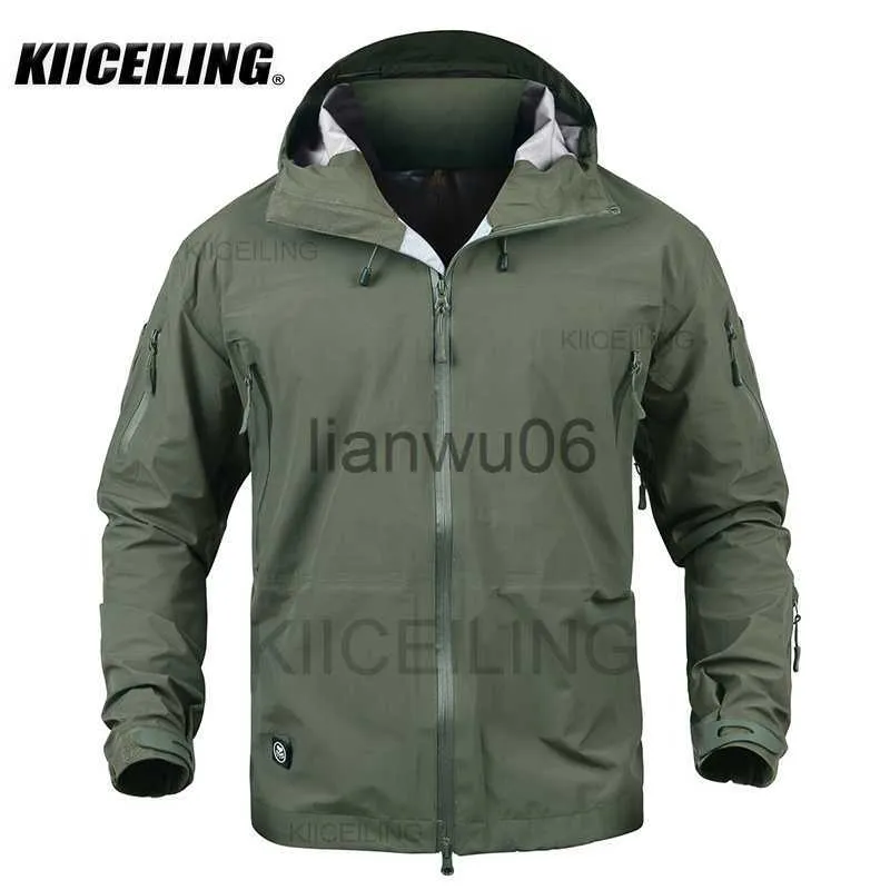 Vestes masculines Kiiceiling MC Camouflage Military Tactical Veste dure coquille en collage étanche au vent de vent Ventes de chasse Armée de chasse J230811