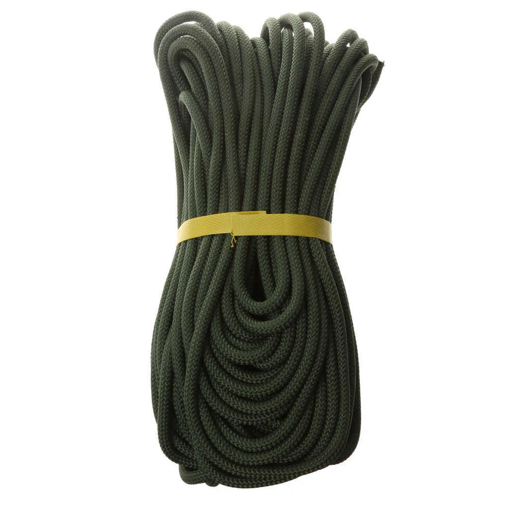  8 mm Climbing Safety Sling Rappelling Rope Auxiliary Cord 40m Army Green