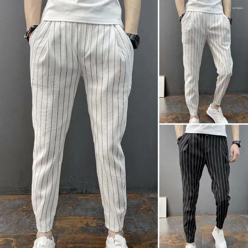 Pantaloni da uomo uomini elastici vesti alla vita super morbida mid harem