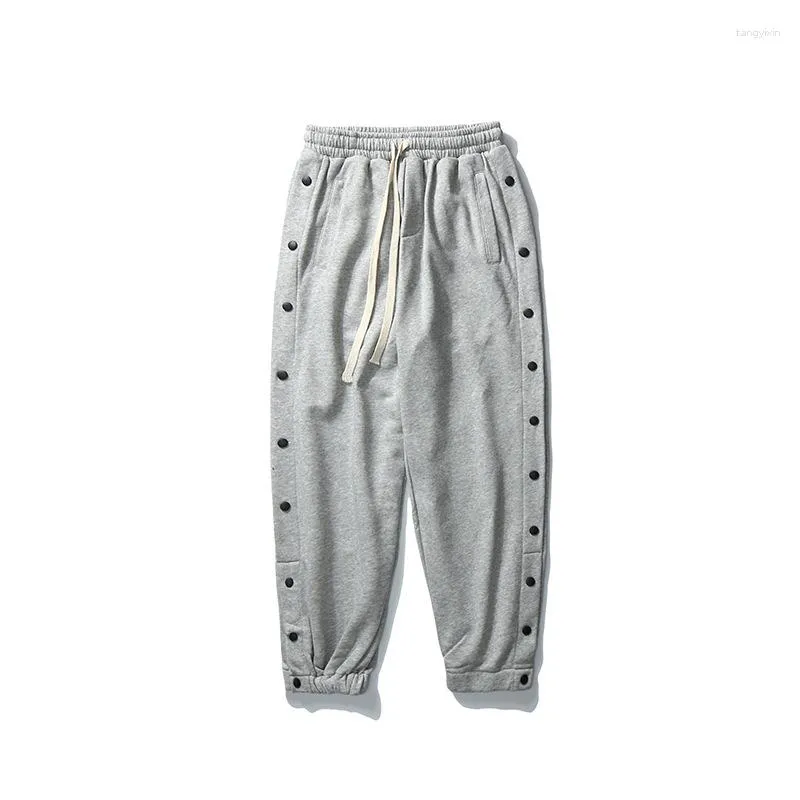 Pantaloni da uomo high street caviglia corsetto legato pantaloni larghi oversize oversize hip hop late