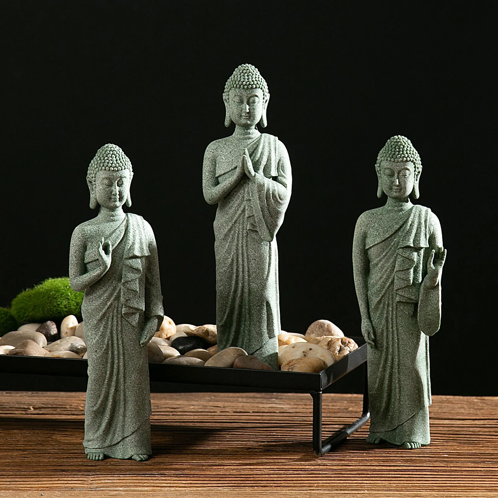装飾的なオブジェクト図形の仏像像飾り仏教仏教砂岩アートワークオリエンタルカルチャーガーニチャー文化家装飾オブジェクト230810