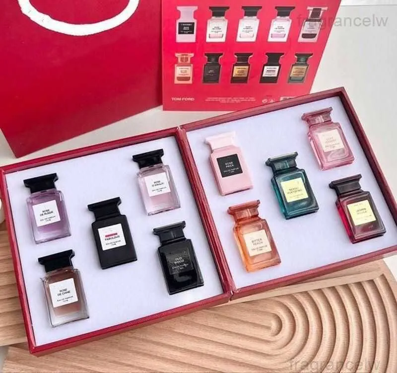 Designer Perfumes Set Box 10 Butelki 7,5 ml róża oud drewno neroli brzoskwiniowe bajeczny urok zapach unisex spray długotrwały darmowy dostawa gorąca r0zl