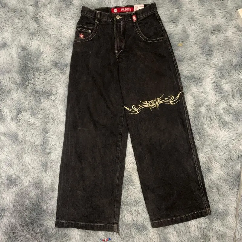 Herren Jeans Jnco Baggy Y2K Harajuku Grafikdruck Gothic  