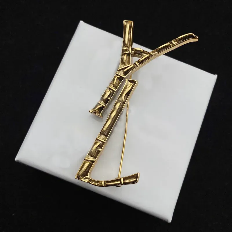 Luxury Brooch Fashion Designer Broochs Men Golden Jewelry Dress Accessory Women Bamboo Joint Brooches Breastpin Leency Brosche G23081111BF