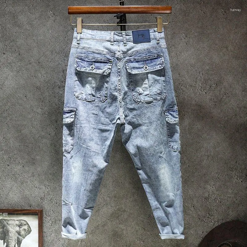 Jeans maschile 2023 primavera e autunno classico blu blu casual sciolto comodi pantaloni haren di alta qualità di alta qualità