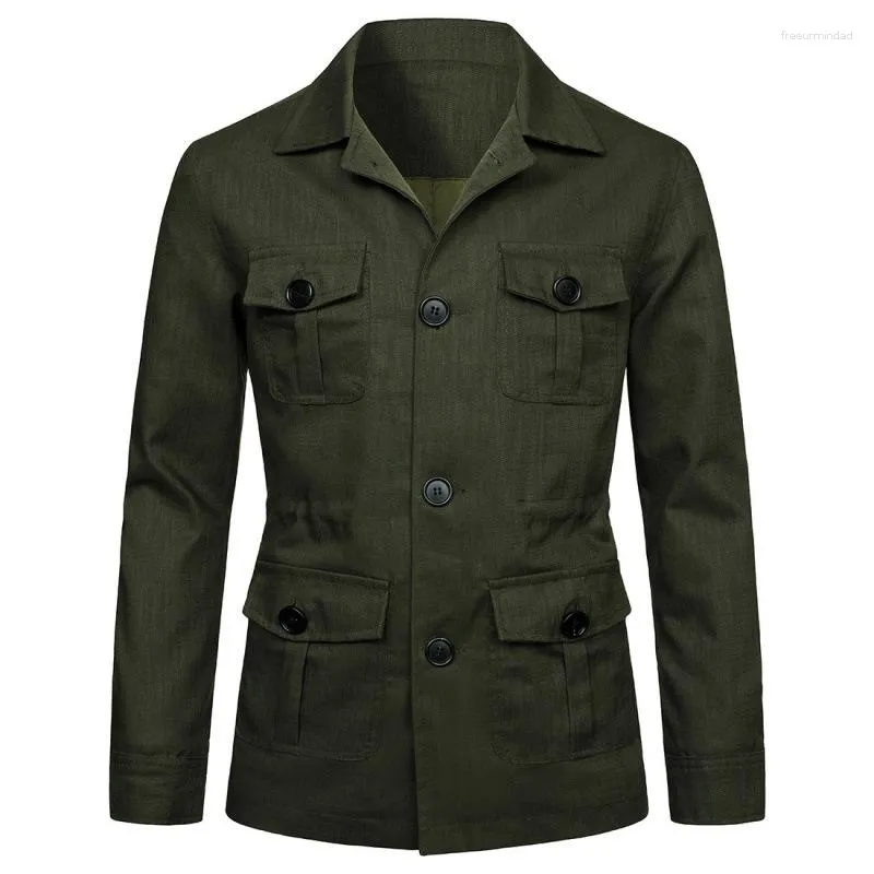 Mens linen safari jacket top