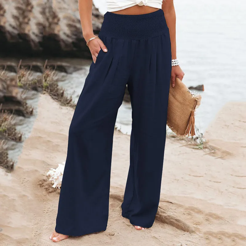 Summer Linen Pants | Summer Casual High Waist Linen Pants