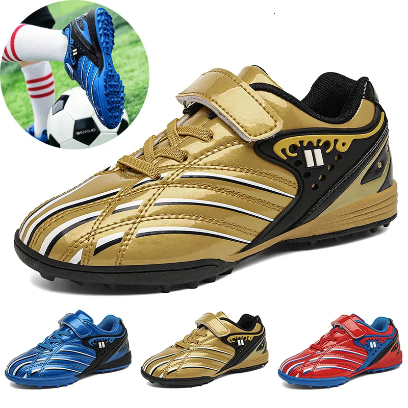 Chaussures habillées Luxury Gold Enfants Chaussures de football Boots de foot