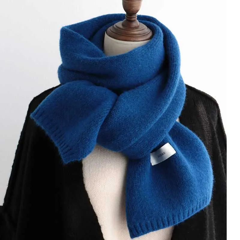 Écharbes 2022 Nouvelles écharpes de couleur unie pour femmes en hiver coréen des écharpes à tricot pour hommes coréens écharpes en gros cachemire