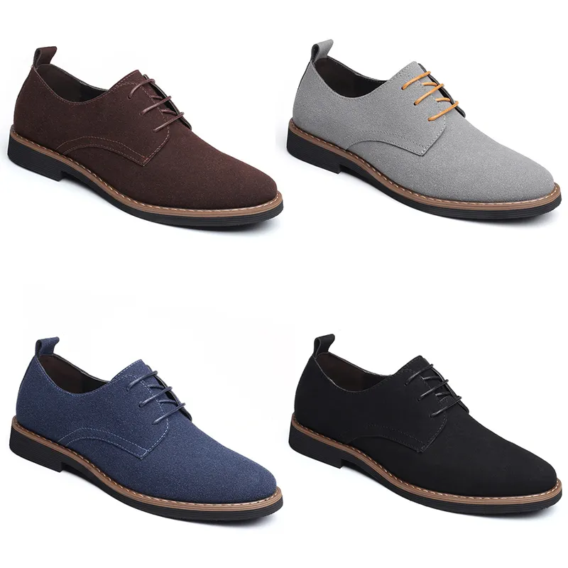 2023 Chaussures occasionnelles Business Business Men noir marron bleu bleu gris gris anti-supede Couleur respirante 4