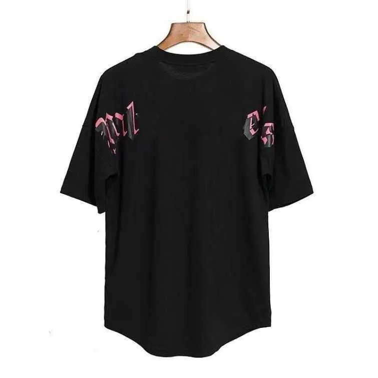 23SS TSSHIRTS T SHIRT PALMS PALMANGEL City Designer Limited Inkjet Graffiti Letter Drukowanie męskiej żaglówki Krótkie rękawki Casual Tops HQD