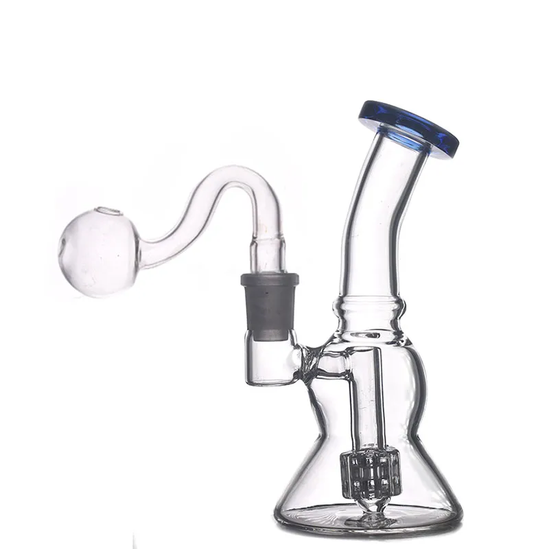 Pocket Glass Burner Bong Dab Rig Lokays Creative Ashcatcher Hookahs Inline Matrix Perc Filtro Reciclador Fumando tubo com tubos de queimador de óleo de vidro macho 2pcs