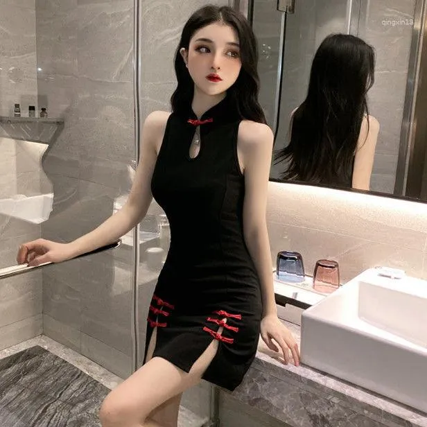 DHgate.com:Chinese Cheongsam Dress for Women, Sleeveless Hollow Out ...