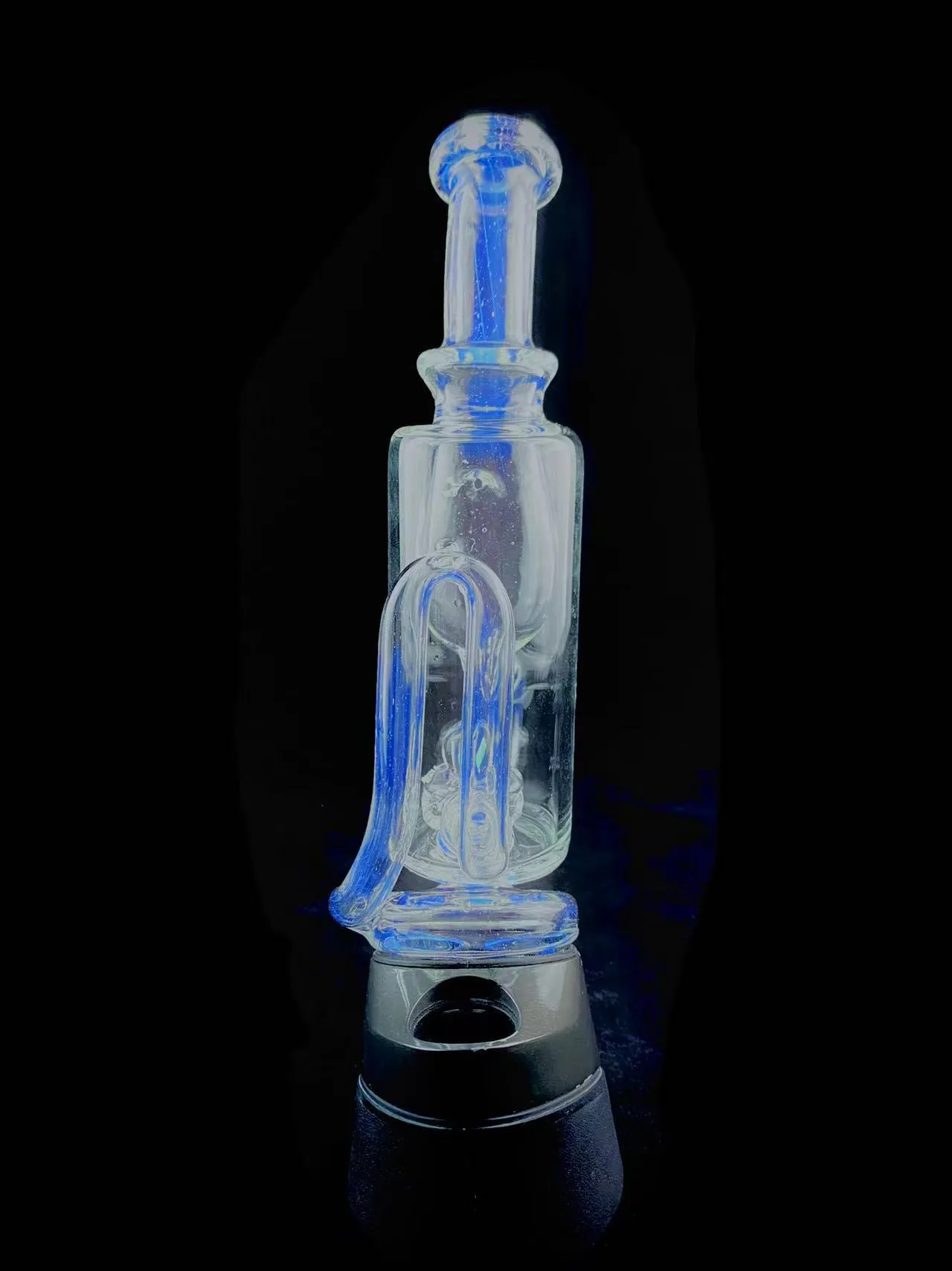 Top en verre de type Incycler à narguilé pour pic coloré avec un blanc secret et ajouter une opale à l'intérieur, seulement le dessus en verre pas de fond E-Rig
