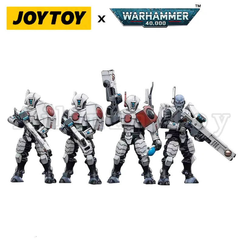 Transformation Toys Robots Joytoy 1/18 Action Figure 4PCS / SET 40K T'AU Empire Fire Warrior Anime Collection 230811