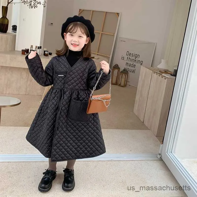 Jackor Girls Kids Down Coat Jacket Overcoat Cotton Charming Warm Plus Thicken Winter Sports Teenager Children's Clothing R230812