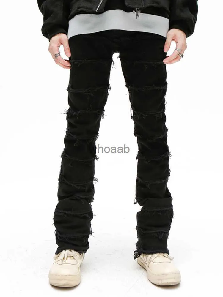 Liu Su Slimming Men Jeans Fashion Hip -Hop Street Clothing Slow Travel Pants Famous Brand Designer Men Pants Men Clothing HKD230812