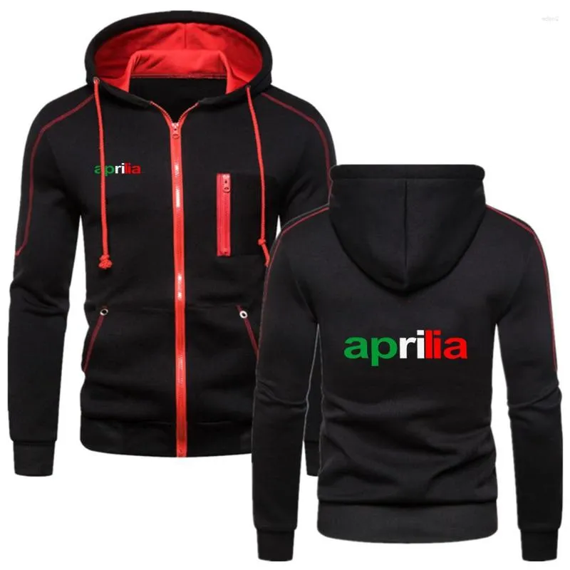 Men's Hoodies Motorcycle Aprilia 2023 Sweatshirt Hooded Mens Jackets Cotton Zipper Streetwear Hoodie Windbreaker Harajuku Man Coats Tops