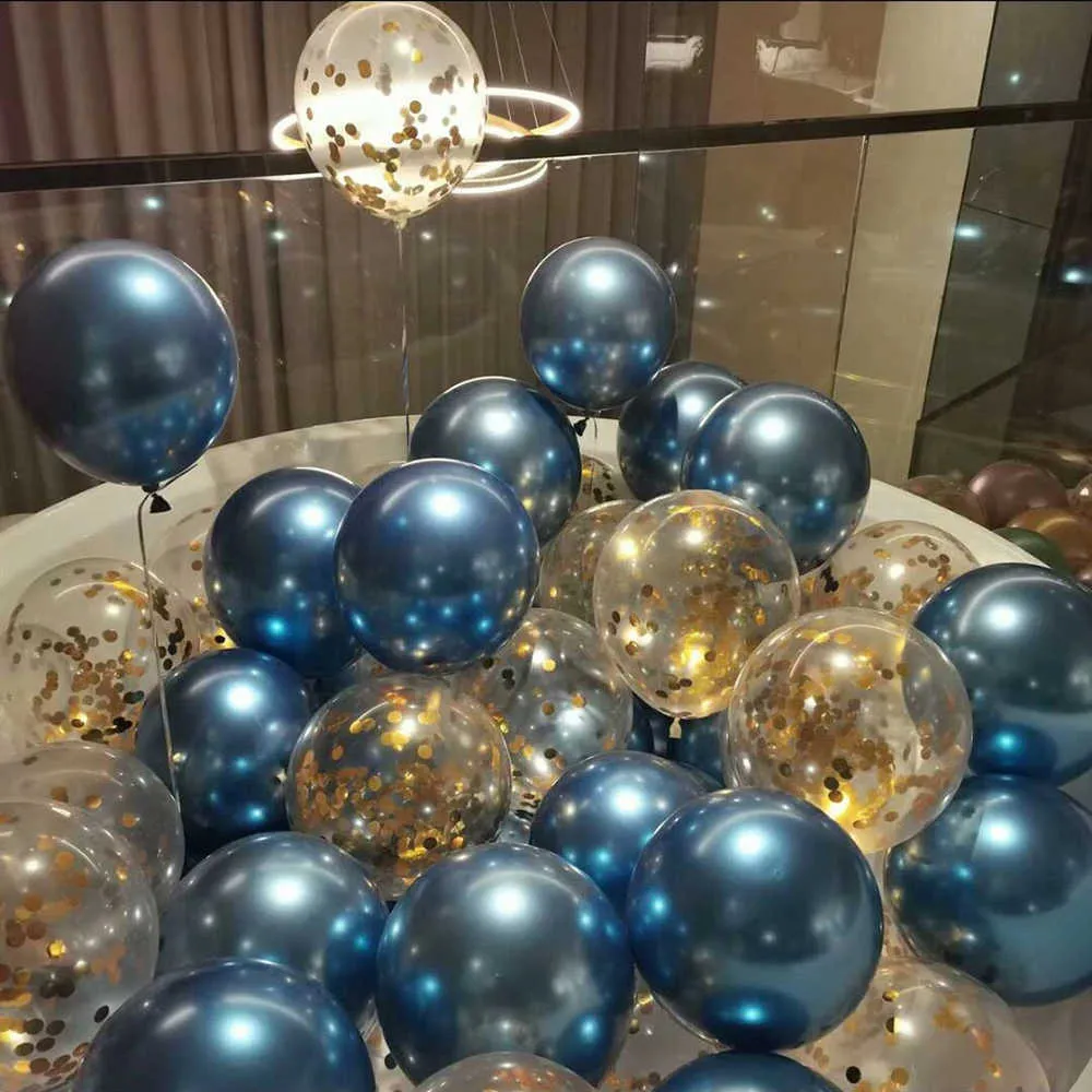 Decoración Pulgadas De Balón Metálico Globos Plateados De Plata