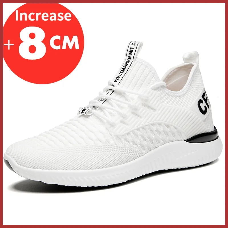 Höjd ökande skor sneakers man hiss skor höjd ökar skor för män insolor 8 cm sport höjande skor höga skor 230811