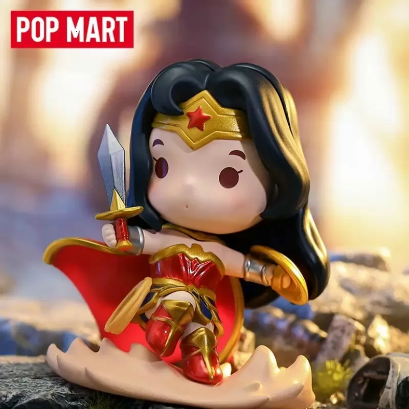 Blind box POP MART X DC Justice League Series World Blind Box Toy Girl Kawaii Doll Action Figure Cute Model Birthday Kid Gift Mystery Box 230811