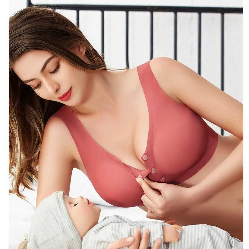 Maternity Seamless Nursing Bra Pregnancy Breastfeeding Gathered