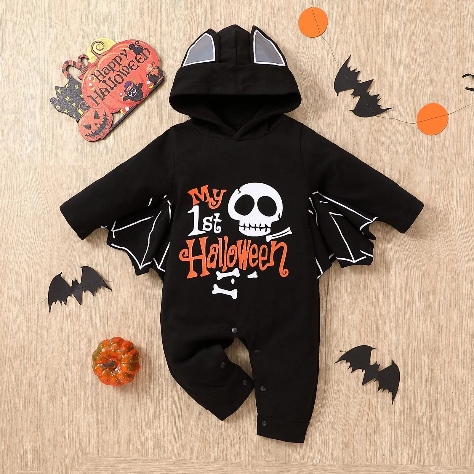 Rompers Halloween Cosplay Baby Assuites Toddler Baby Kids Imprimez des combinaisons à manches longues Costumes 230811