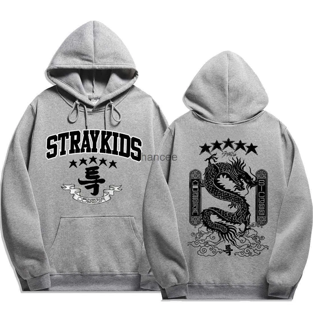 Sokak Kids 5 Yıldız Hoodies Y2K Moda Ejderha Grafik Hoodie Kadın Erkekler Sonbahar Kış Sweatshirt Kore Sokak Giyim Hip Hop Giysileri HKD230725