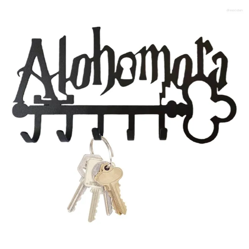 Hooks Halloween metalen sleutelhouder met 5 ijzeren kunst muur gemonteerde lijm zwarte hanger organisator hoed handdoekrek voor ingang decor